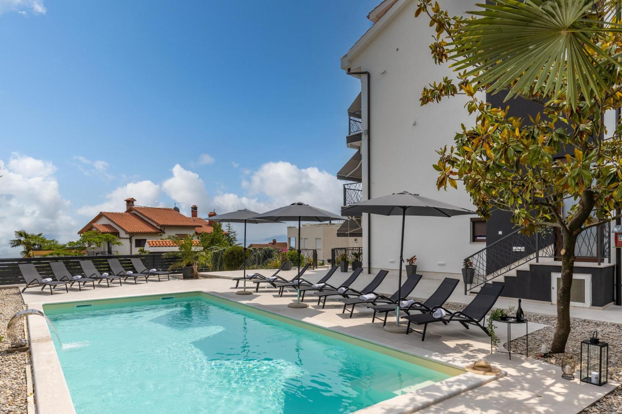 Villa Adriatic, Apartment Rebecca With Heated Swimming Pool, Sew View, Childrens Playground Icici Exterior photo